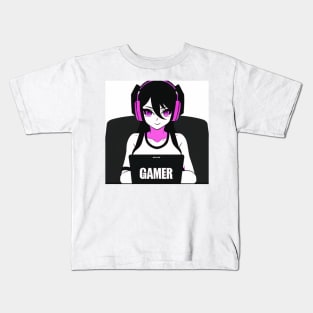 gamer girl Kids T-Shirt